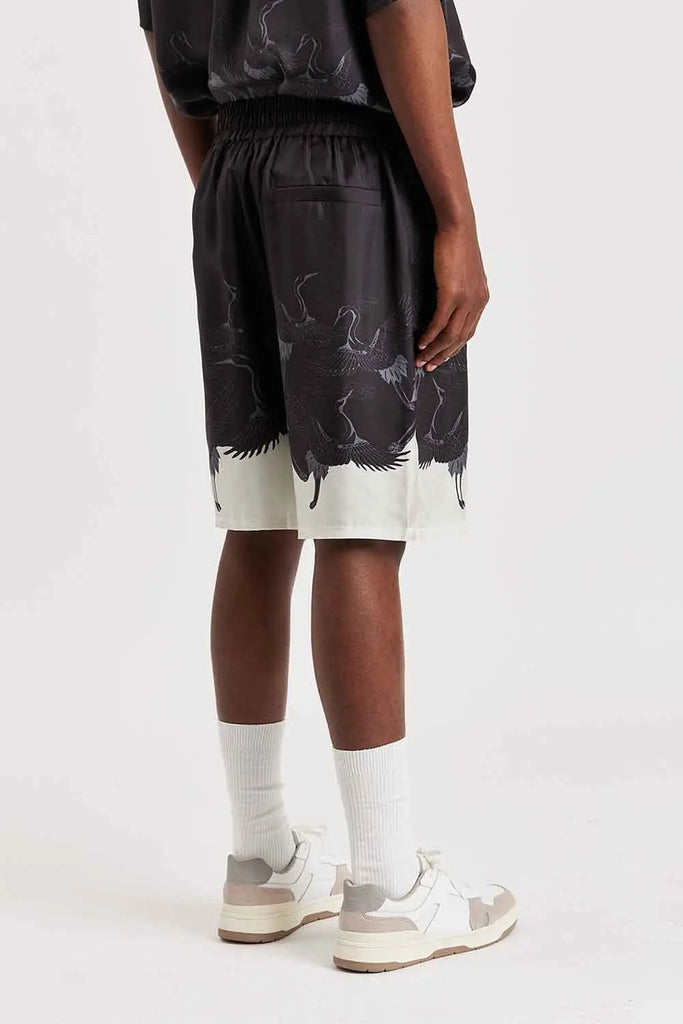 Crane Satin Shorts for Mens Only the Blind