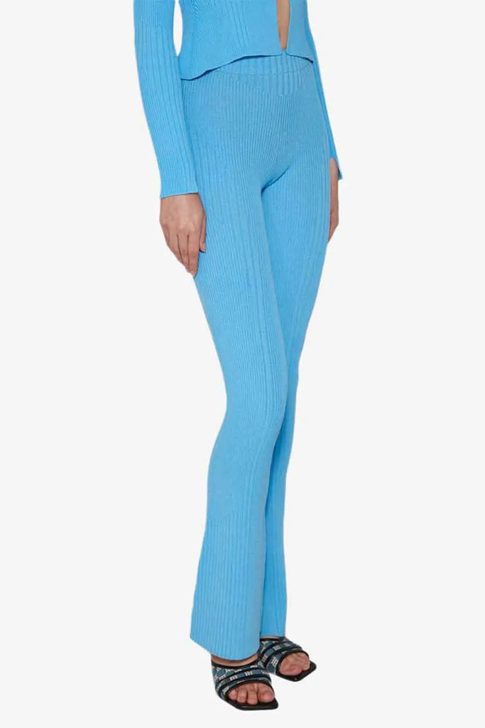 Knitted Flared High Waisted Pants for Womens Misbhv