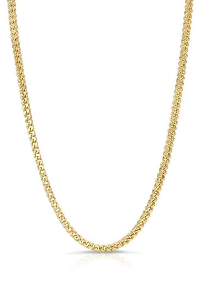 2.5Mm Franco Chain 28 Inches Gold Gods