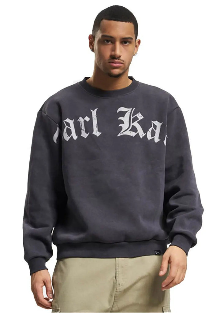 Woven Signature Os Washed Crew for Mens Karl Kani
