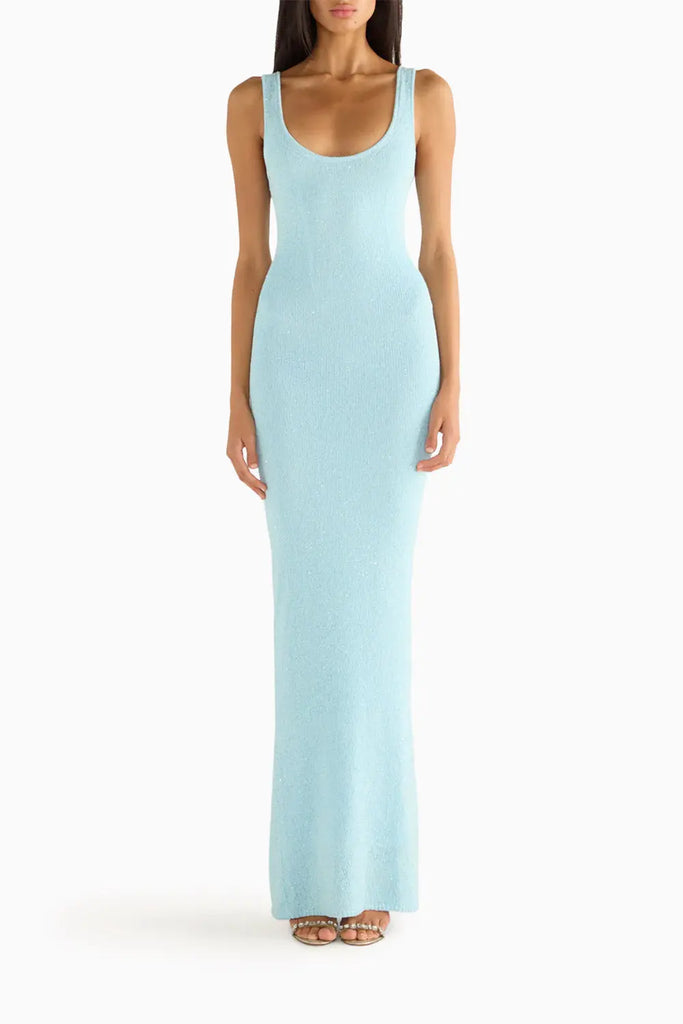 Ana Dress - Baia Blue Sequin Asta Resort