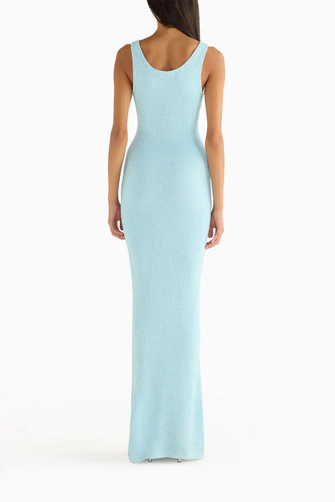 Ana Dress - Baia Blue Sequin Asta Resort