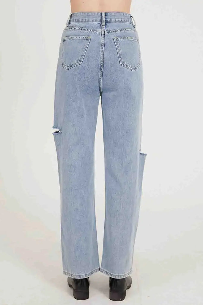 Ariana Wrap Front Fly Wide Leg Jeans Storets