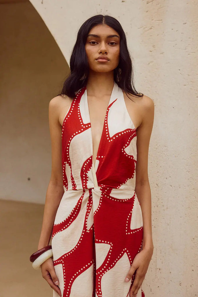Arlette Halter Jumpsuit Runaway The Label