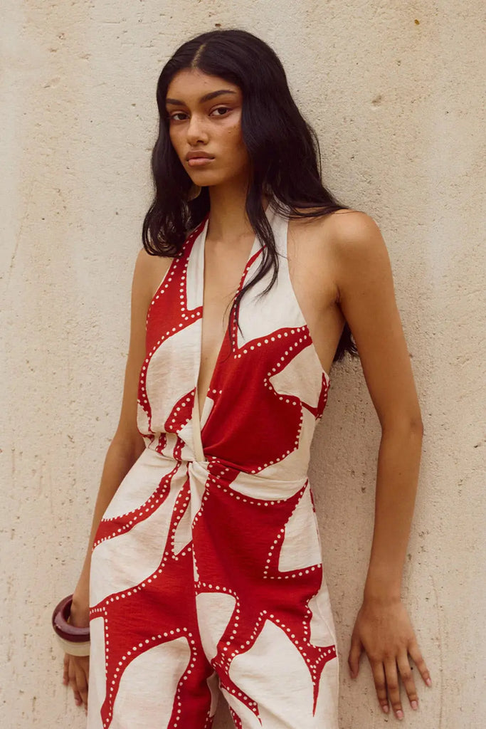 Arlette Halter Jumpsuit Runaway The Label