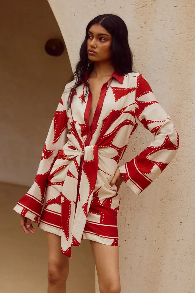 Arlette Sleeved Mini Dress Runaway The Label