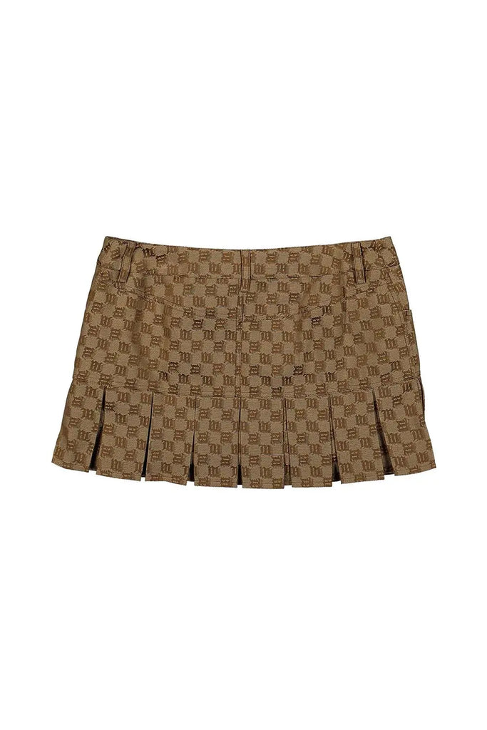 Biscotto Monogram Pleated Skirt Misbhv