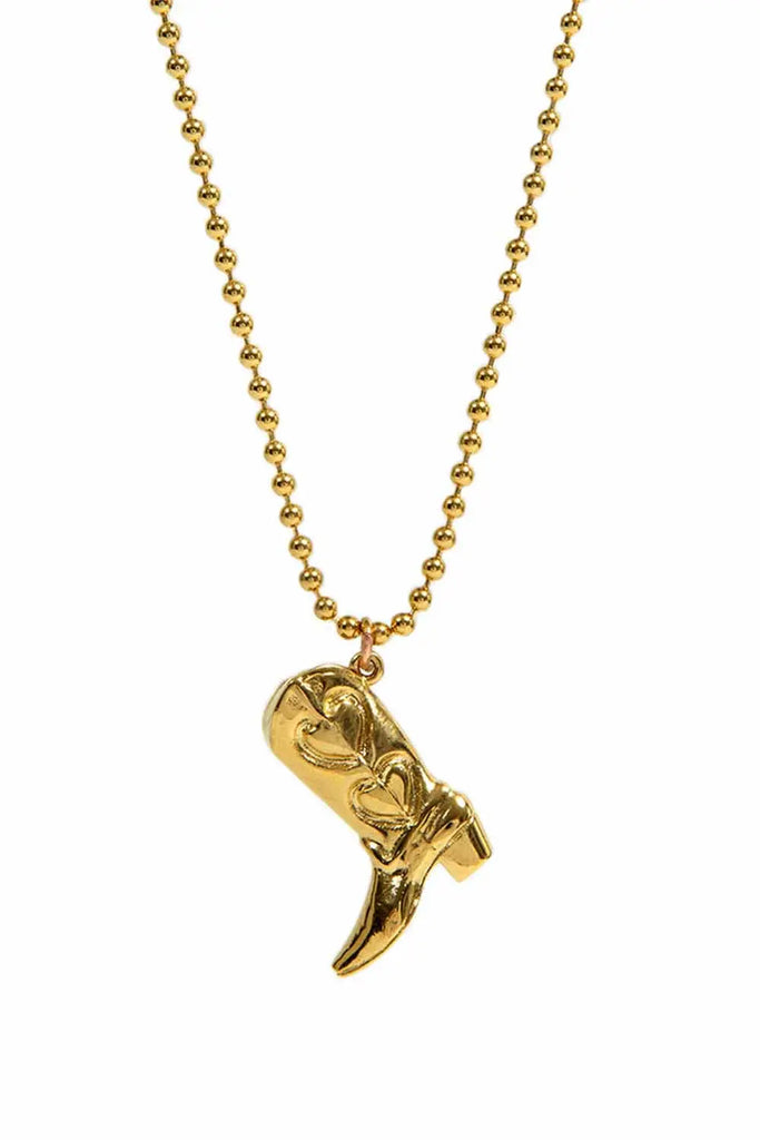Boot Necklace Gold Twojeys