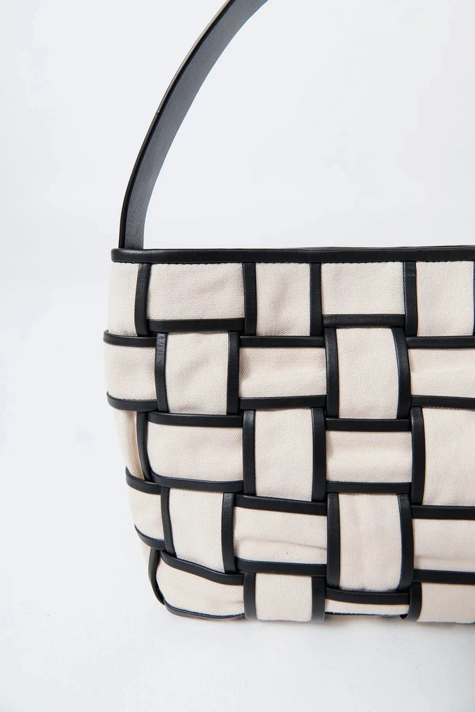 Border Woven Mini Tote - Canvas St Agni