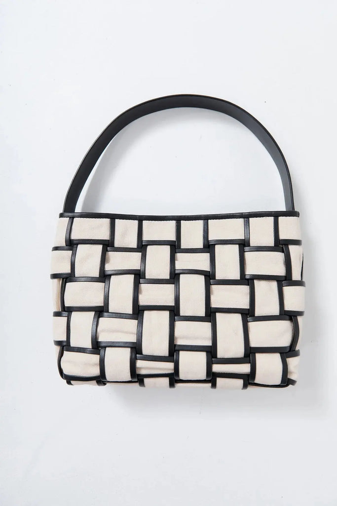 Border Woven Mini Tote - Canvas St Agni