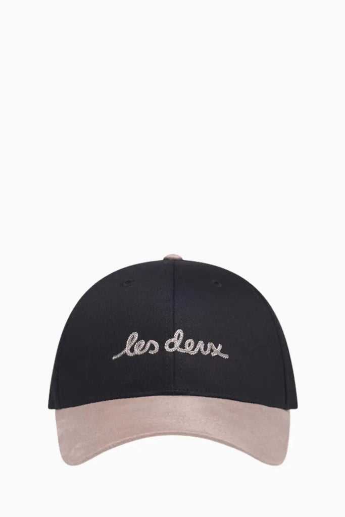Brad Contrast Suede Baseball Cap for Mens Les Deux