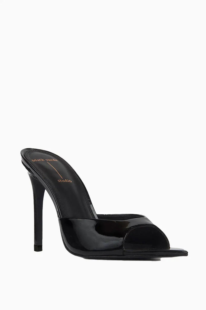 Brea Mule – Black Black Suede Studio