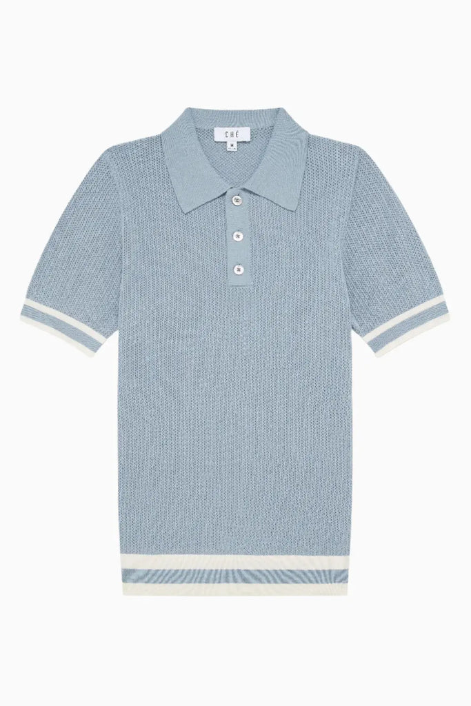 COTTON OPEN KNIT QUINN POLO Che Studios
