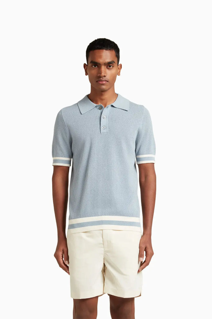 COTTON OPEN KNIT QUINN POLO Che Studios