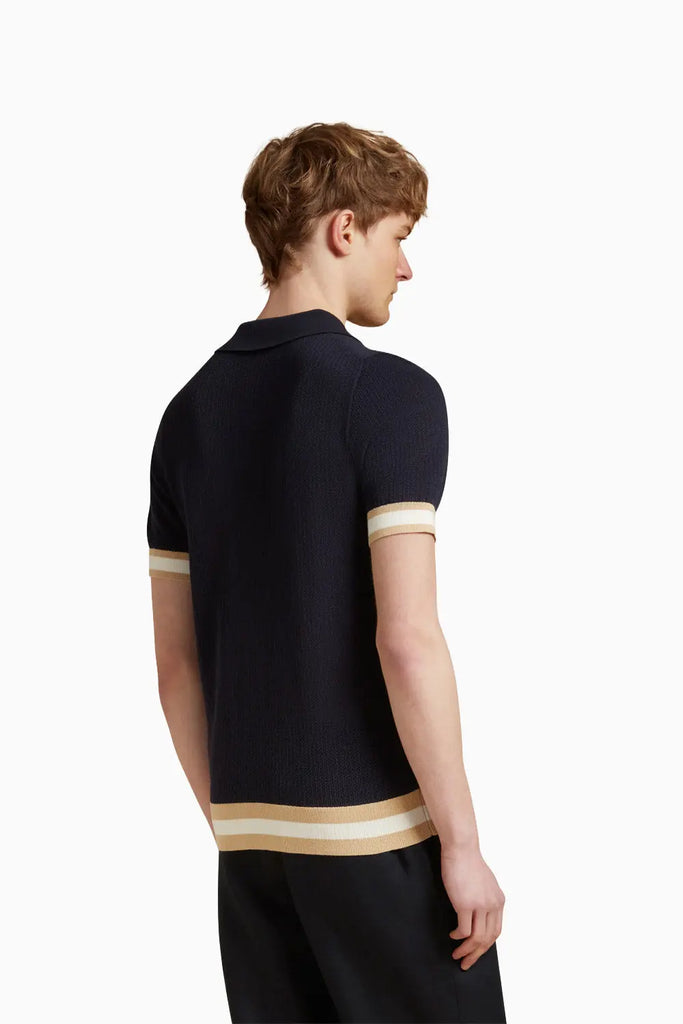 COTTON OPEN KNIT QUINN POLO Che Studios