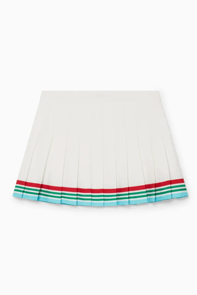 Casa Way World Series Pleated Silk Skirt Casablanca