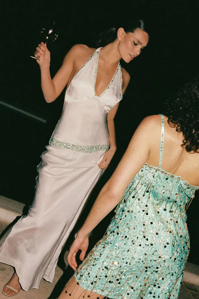 Celine Hand Beaded Dress for Womens Asta Resort