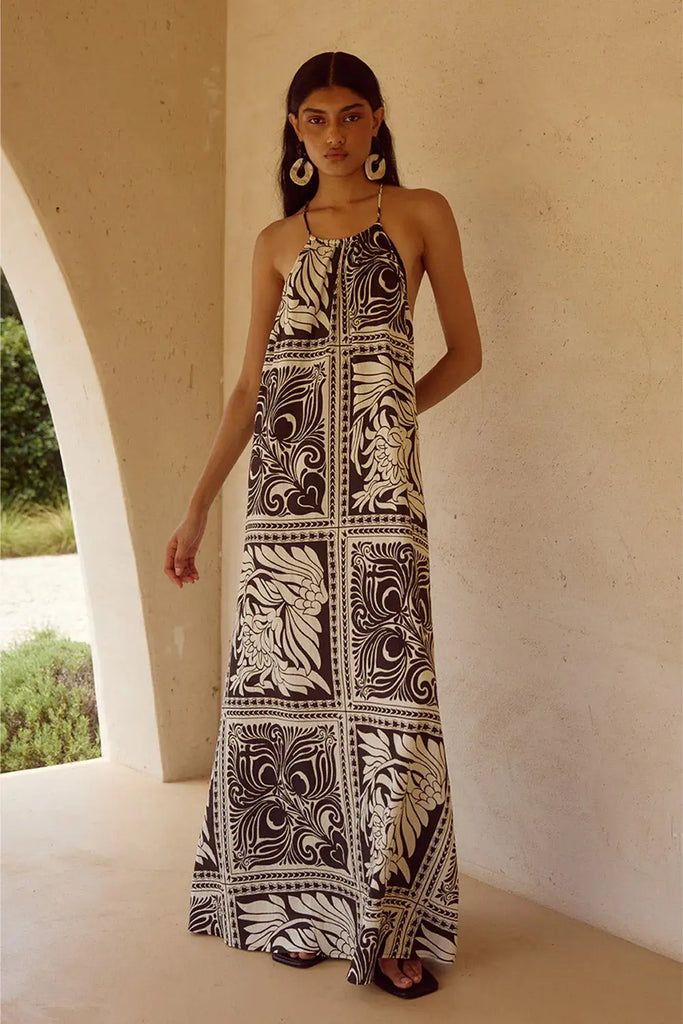 Chantelle Halter Maxi Dress Runaway The Label