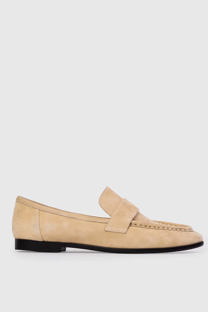 Classic Flat Loafer for Womens Black Suede Studio