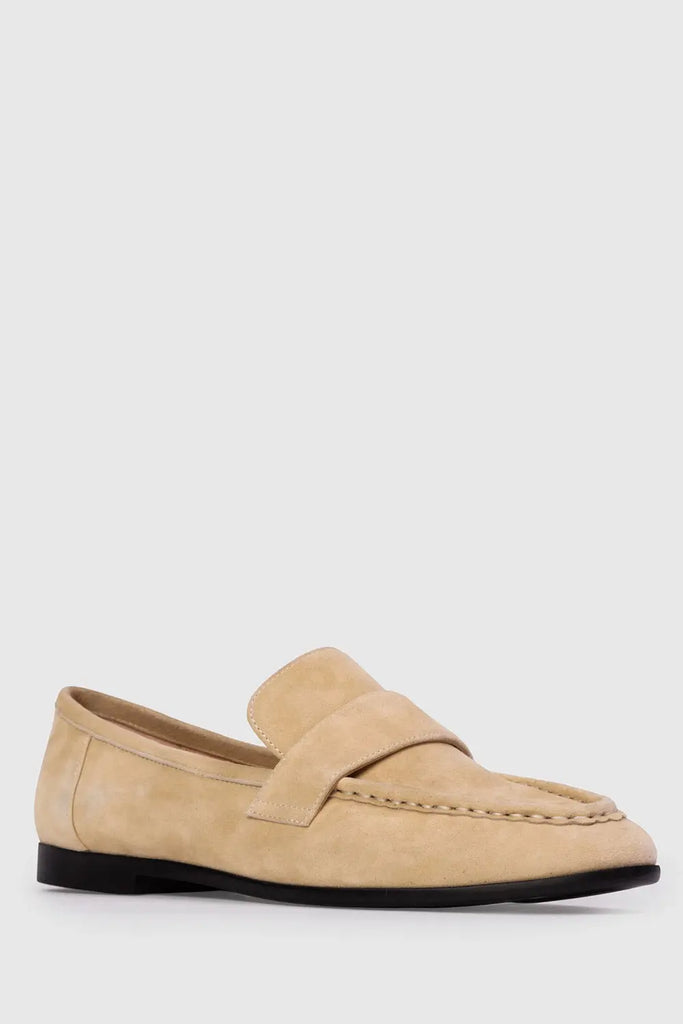 Classic Flat Loafer for Womens Black Suede Studio