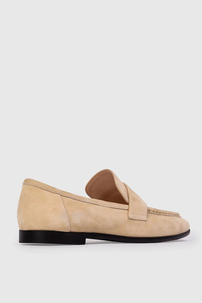 Classic Flat Loafer for Womens Black Suede Studio