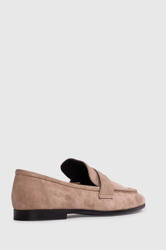 Classic Flat Loafer for Womens Black Suede Studio