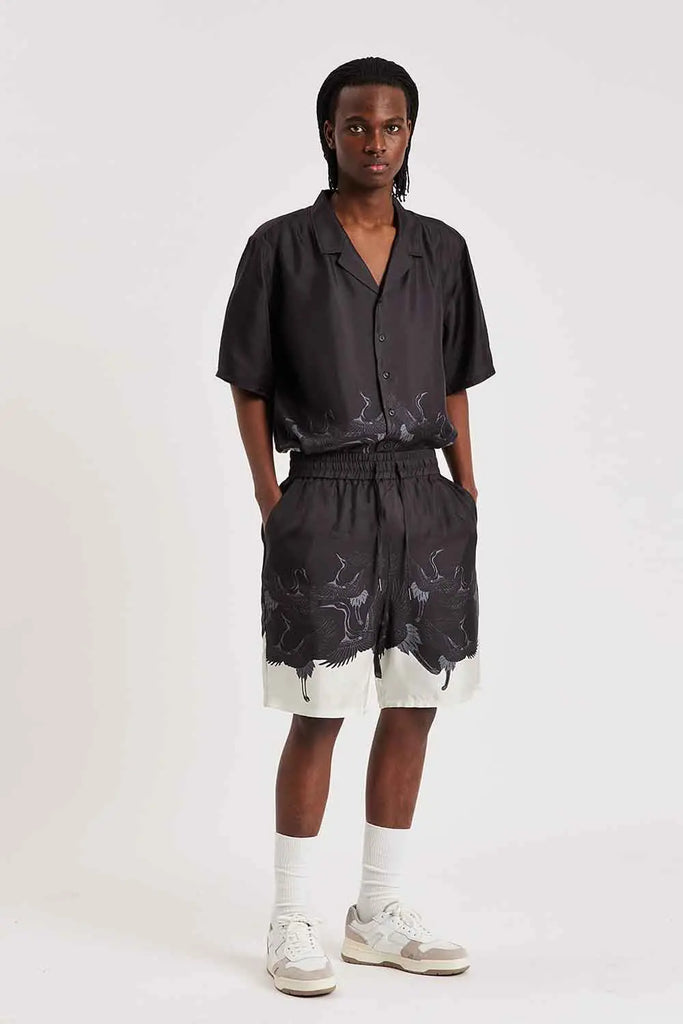 Crane Satin Shorts for Mens Only the Blind