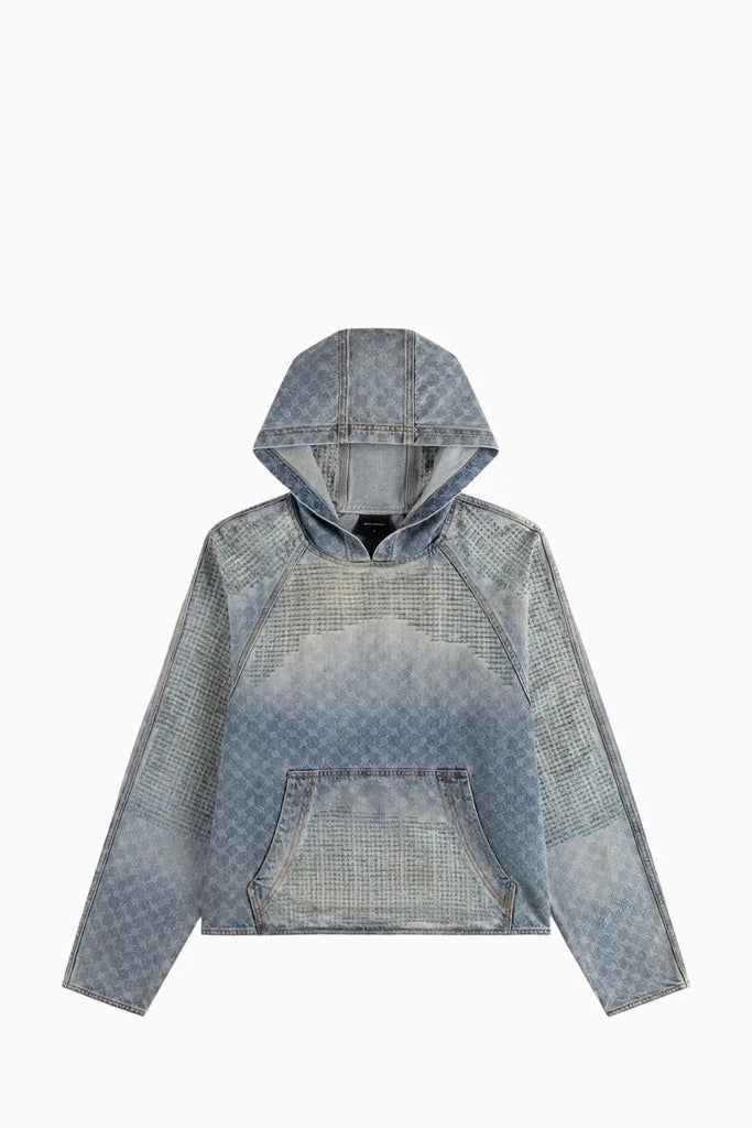 Destroyed Denim Hoodie for Men – Blue DAILY PAPER