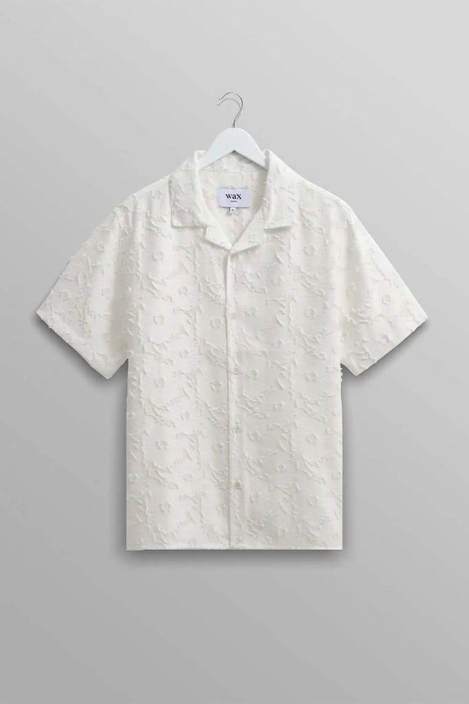 Didcot Shirt Cream Floral Sheer Wax London