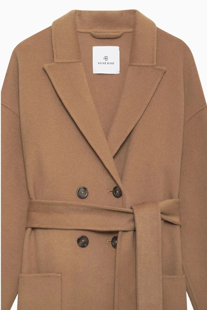 Dylan Coat camel cashmere blend Anine Bing