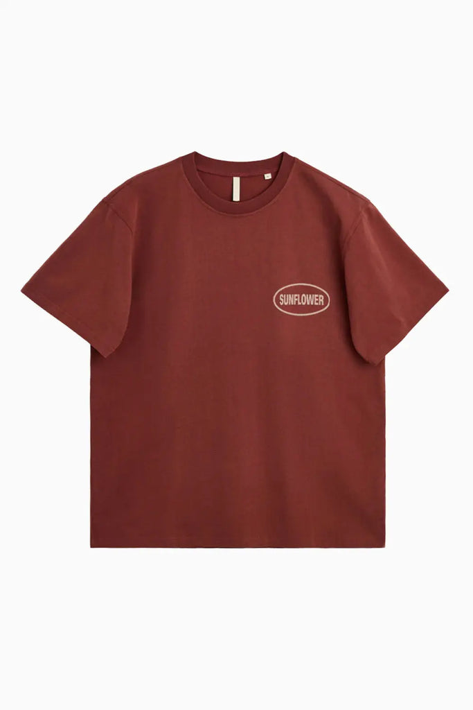 Easy Hours Tee - Fire brick Sunflower