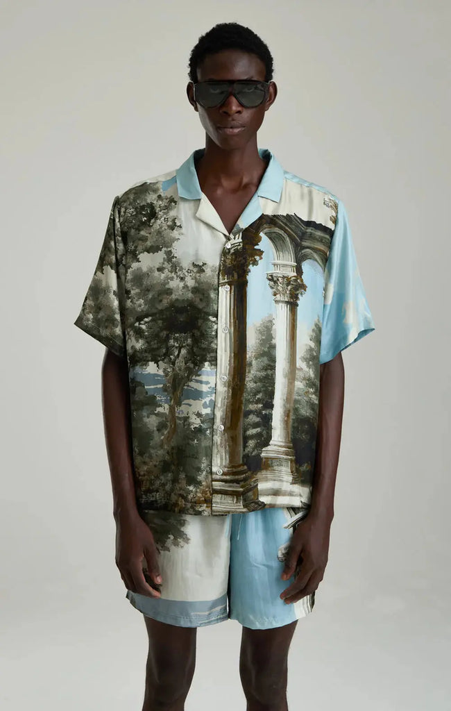 Echoes Of Angels Silk Shirt for Mens Only the Blind