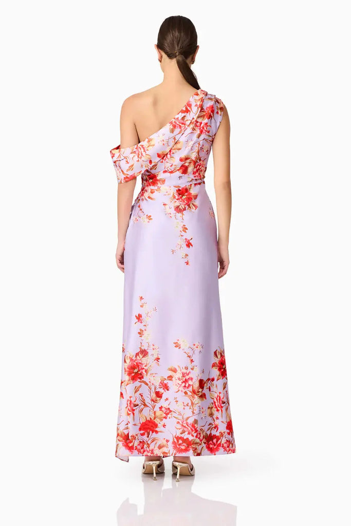 Elina Asymmetrical Gown in Purple Elliatt