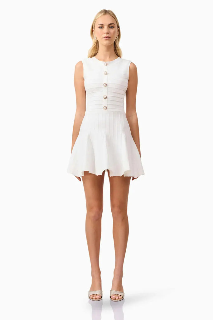 Fiona Mini Dress in White Elliatt