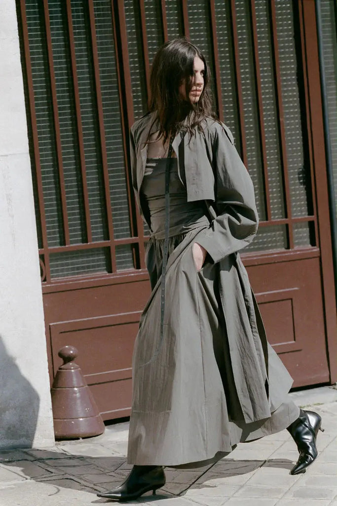 Gathered Strapless Tie Back Dress St Agni