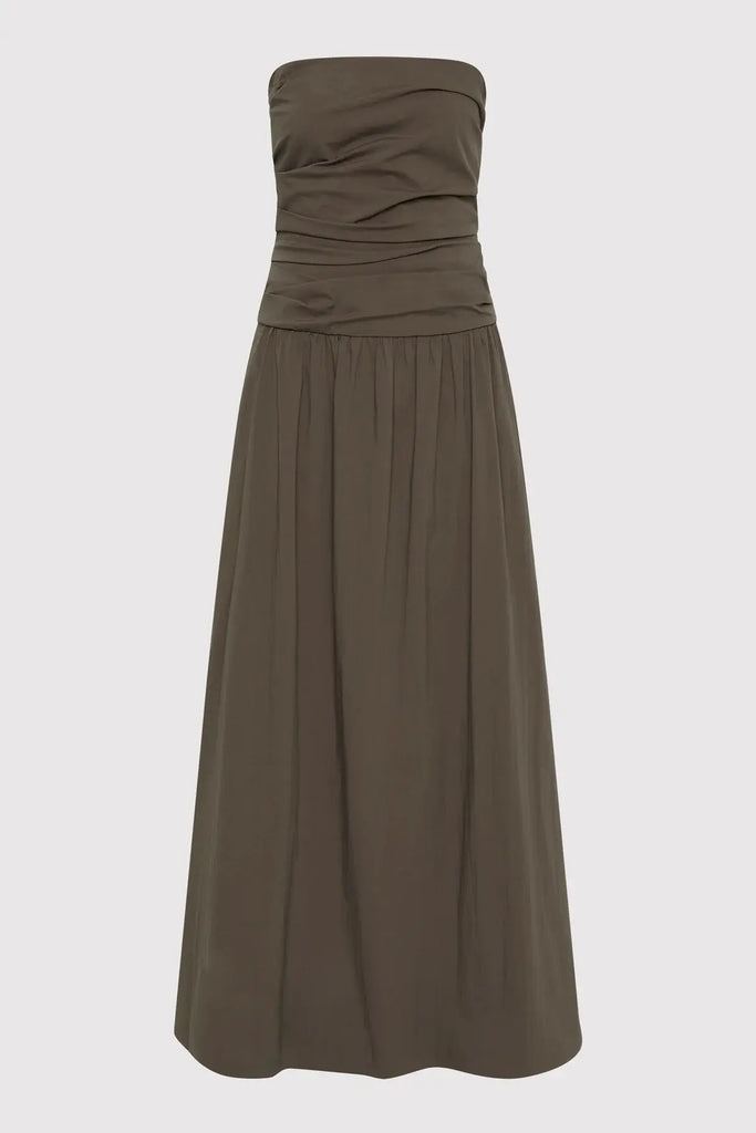 Gathered Strapless Tie Back Dress St Agni