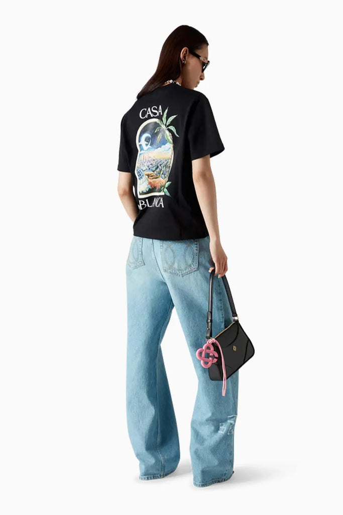 Graffiti Distressed Denim Jeans Casablanca