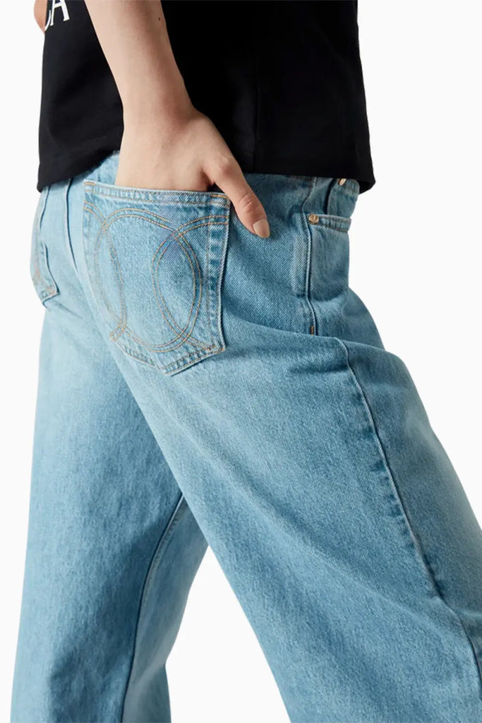 Graffiti Distressed Denim Jeans Casablanca