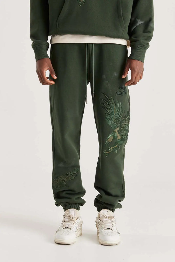 Green Hawk Sweatpants for Mens Only the Blind