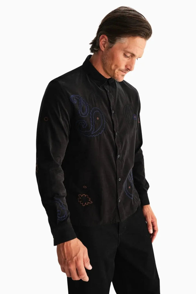 Halcomb Ls Shirt Applique Cord for Mens Wax London