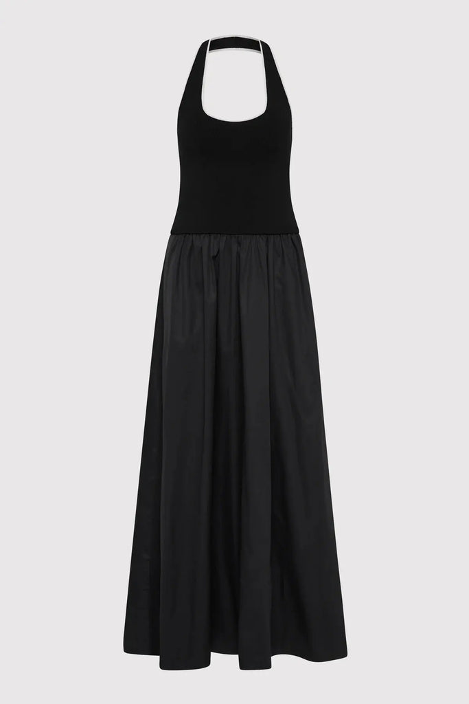 Halter Gathered Dress - Black St Agni
