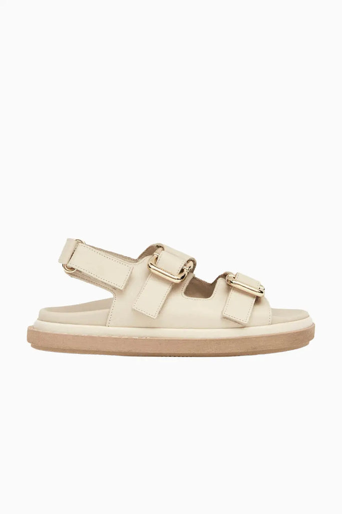 Harper Cream Leather Sandals Alohas
