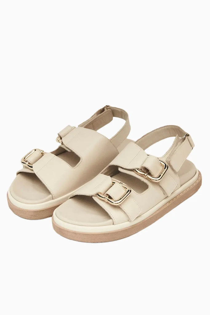 Harper Cream Leather Sandals Alohas