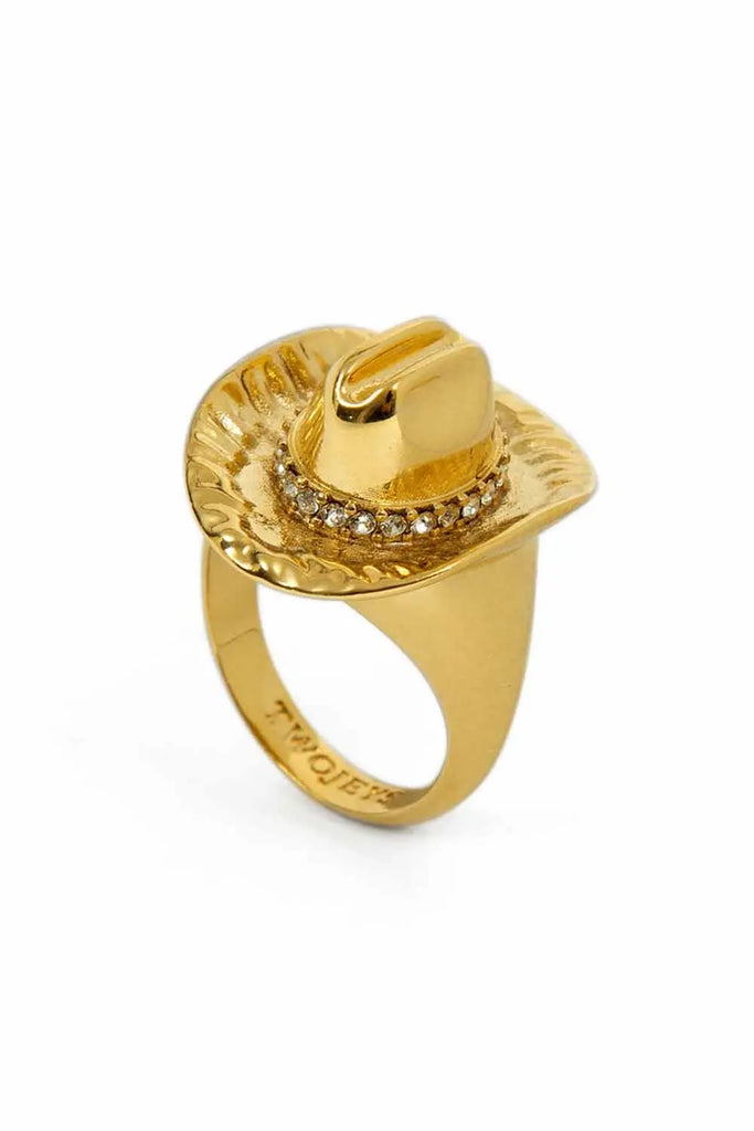 Hat Ring Gold for Mens Twojeys