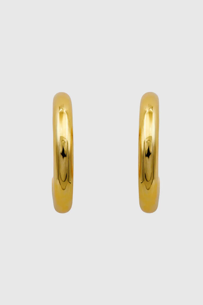 Hoop Shaped Earring for Womens Black Suede Studio