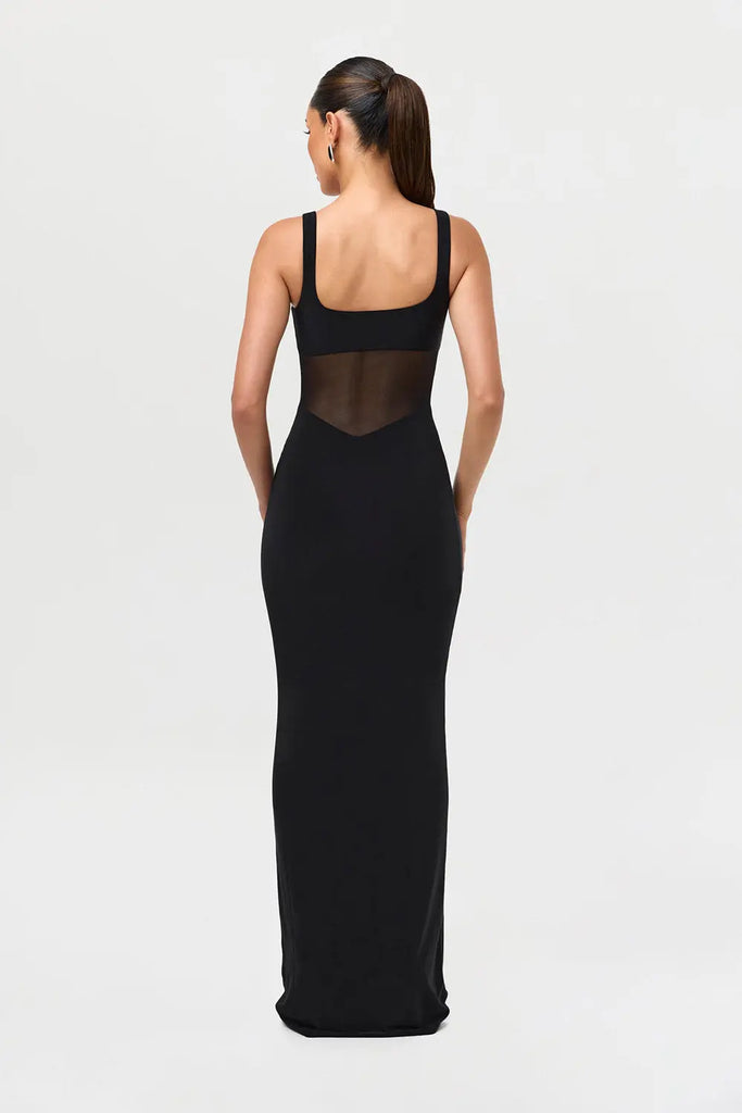 Hourglass Mesh Contrast Dress Naked Wardrobe