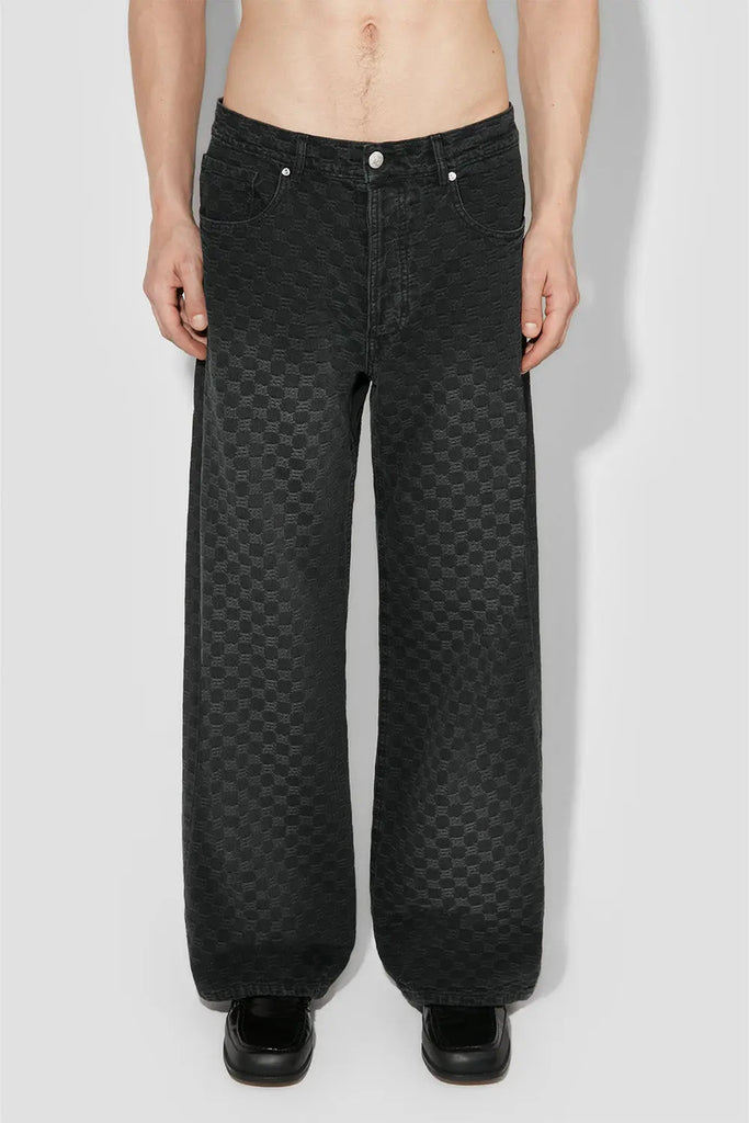 Jacquard Denim Monogram Trousers Misbhv