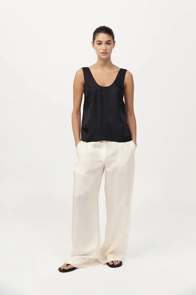 Jordan Button Up Top - Black St Agni