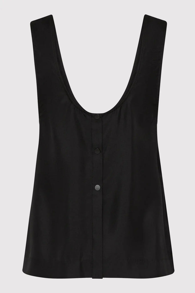 Jordan Button Up Top - Black St Agni