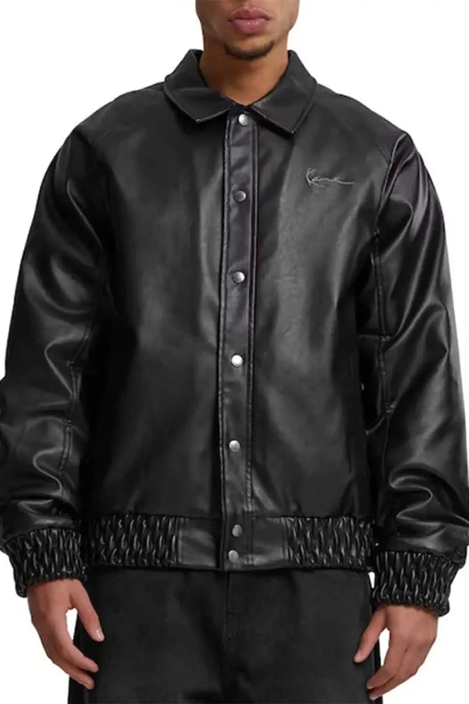 Kani Star Full Pu College Jacket for Mens Karl Kani